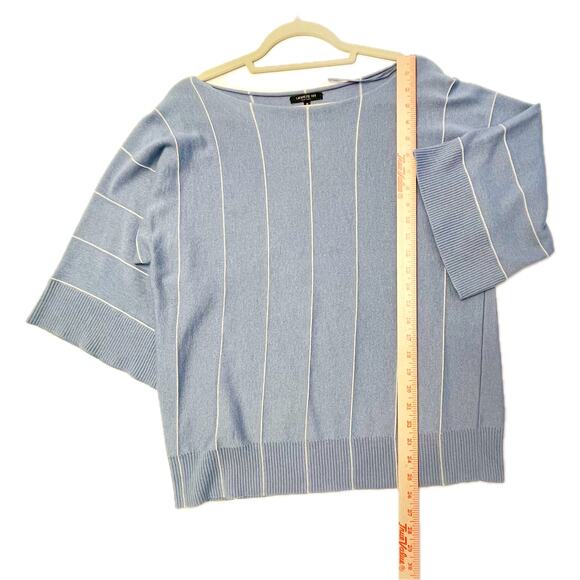 Lafayette 148 New York Blue Crew Neck Sweater - Picture 7 of 7